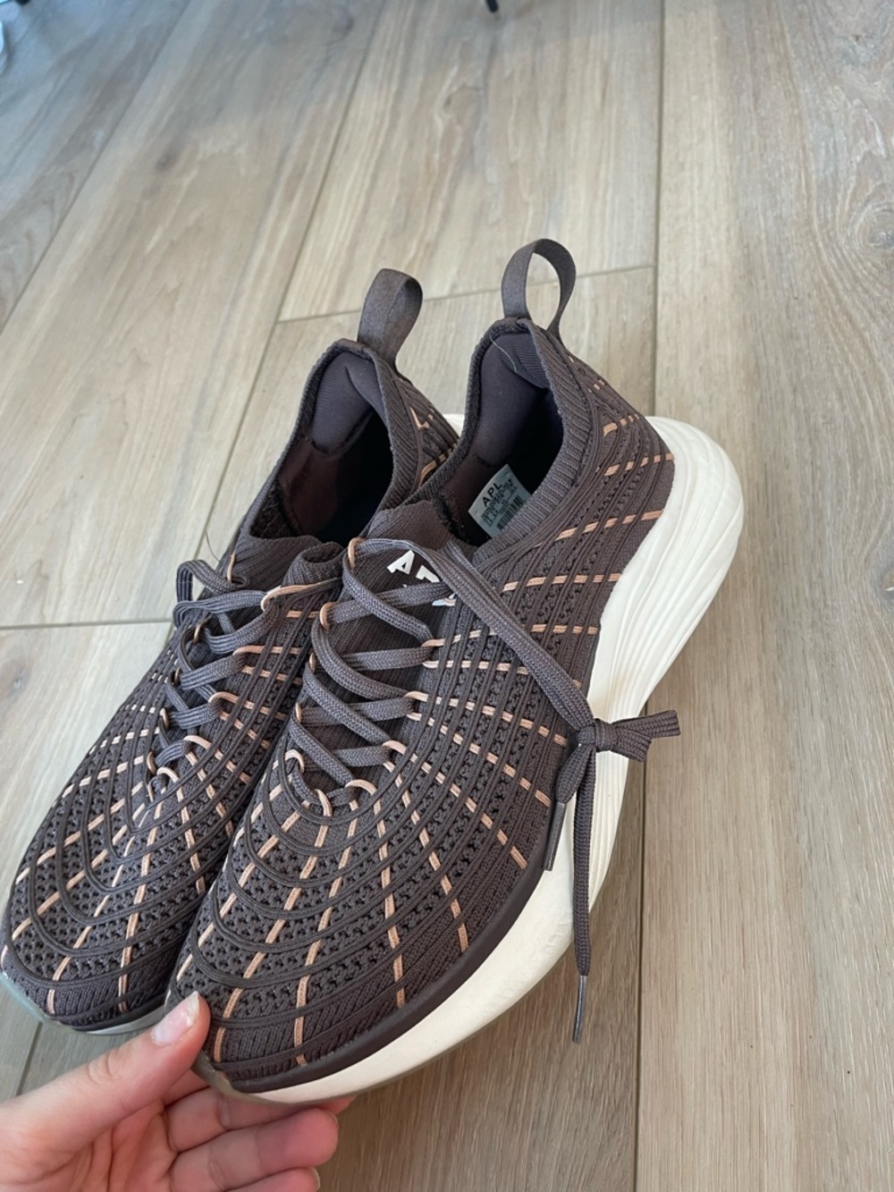 APL Brown Knit Men's Techloom Zipline Sneaker - Picture 2 of 7